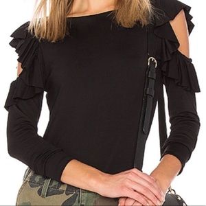 Susana Monaco | Cold Shoulder Ruffle Top